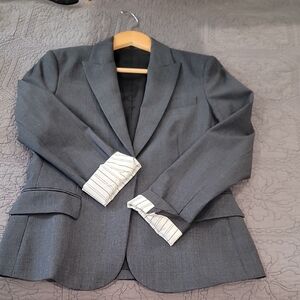 Theory Gray Blazer Modern Fit